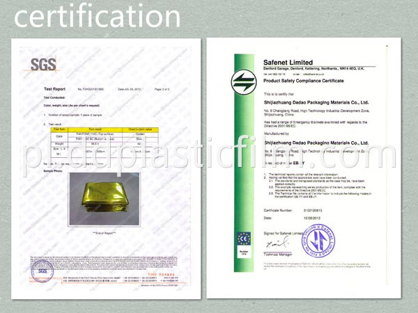 Emergency mylar blanket CE certification